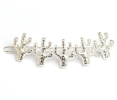 Silver hair clip cactus